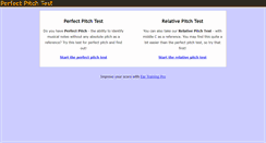 Desktop Screenshot of perfectpitchtest.com