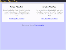 Tablet Screenshot of perfectpitchtest.com